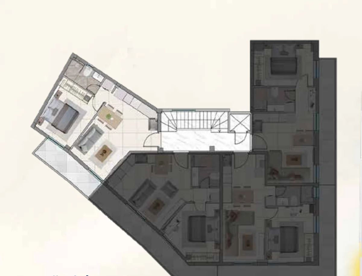 Layout 01 - góc Tây Nam - Ocean Gate Building PIR707